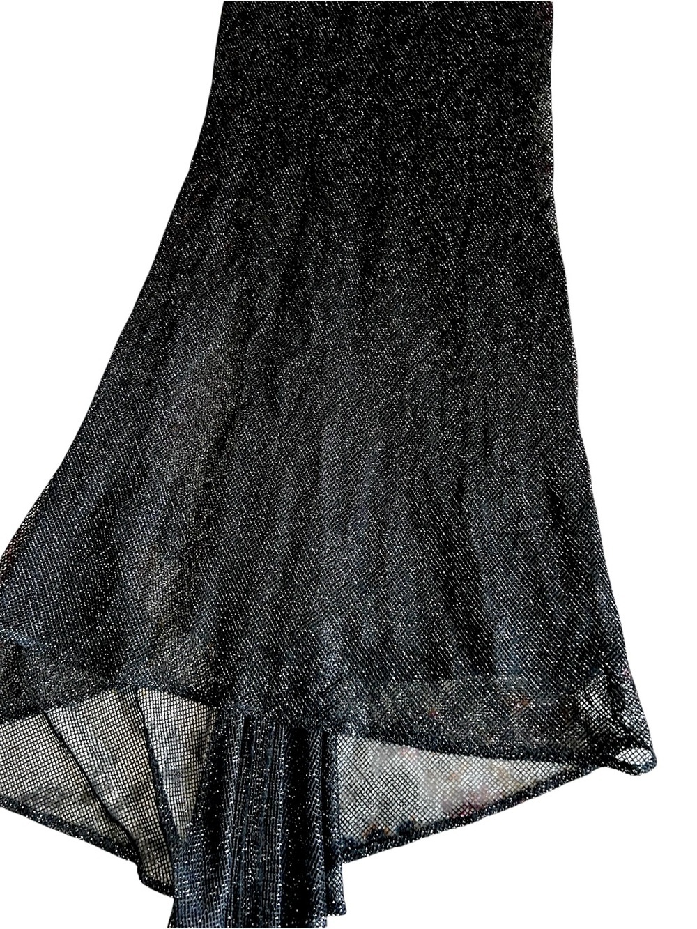 Ralph Lauren Vintage Mesh Metallic Sparkle Mermaid Fishnet Lace Overlay Dress - Picture 7 of 7
